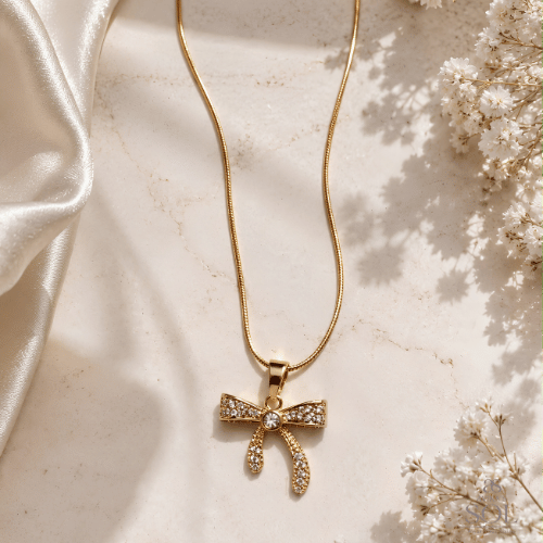 Blossom Pearl Floral Pendant Necklace – Gold Plated Anti-Tarnish Chain