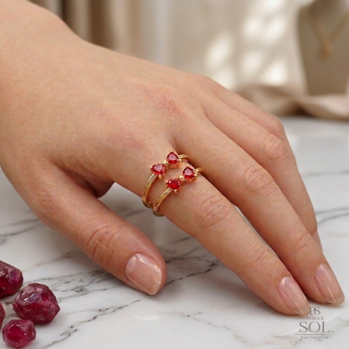 Anti Tarnish Stones Ring