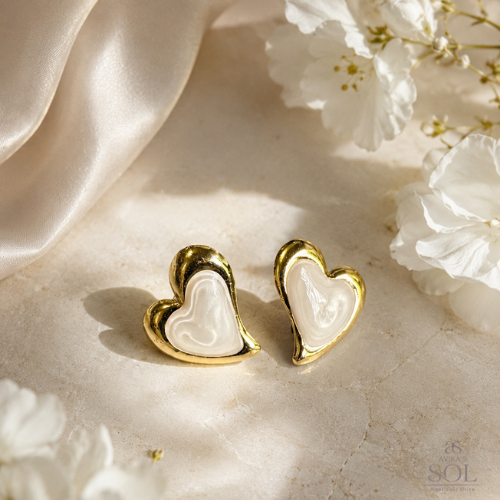 Sol Heart Studs