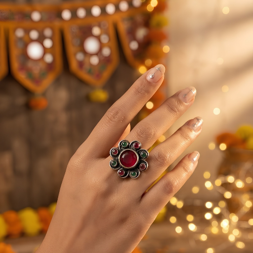 Garba Glam Statement Ring